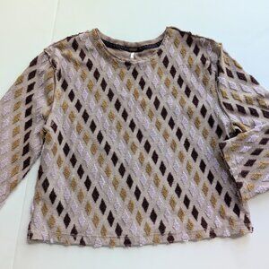 Free People ‘Magic Carpet’ Cropped French Terry Top Shirt Women’s M - L